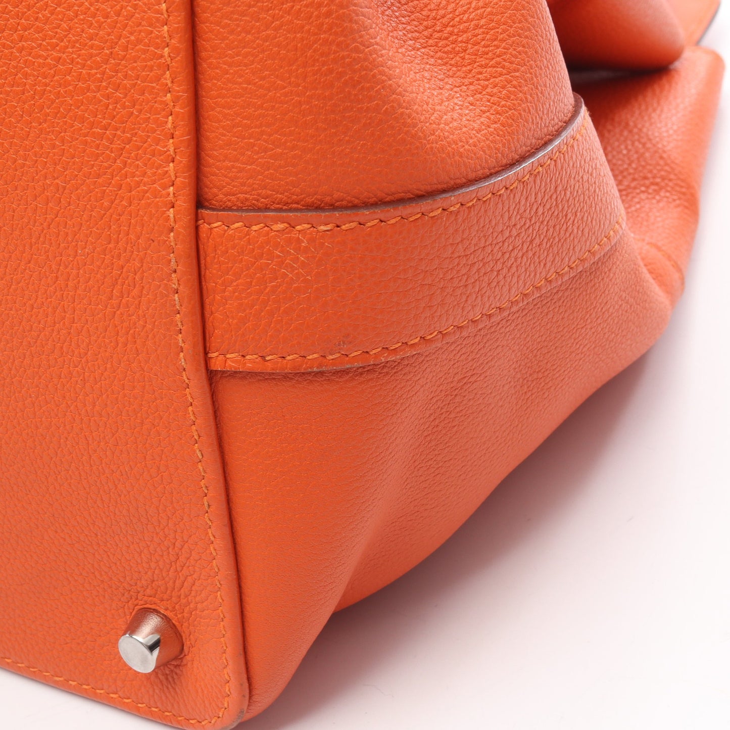 ツールボックス26 ハンドバッグ エバーカラー オレンジ シルバー金具 □R刻印 エルメス バッグ HERMES