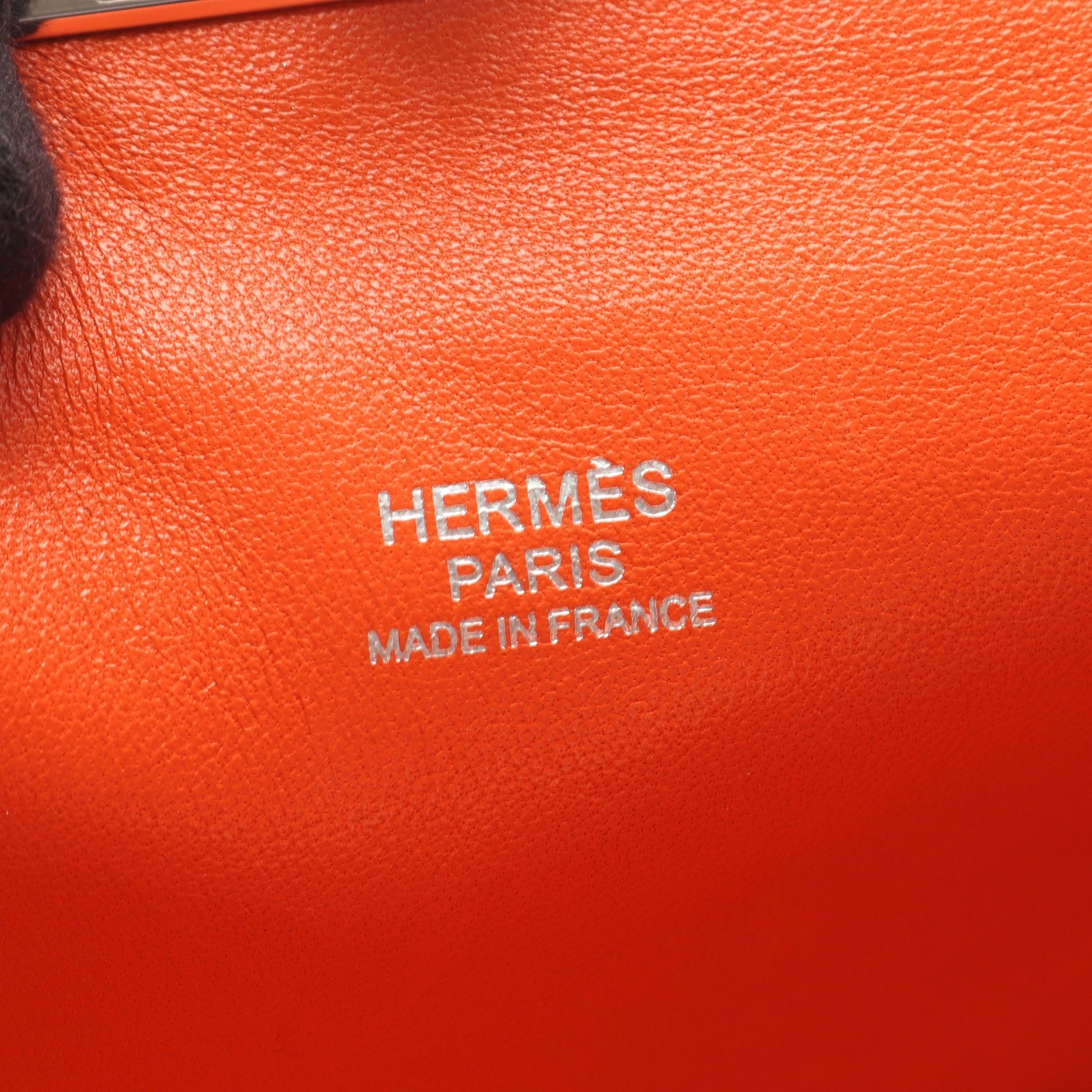 ツールボックス26 ハンドバッグ エバーカラー オレンジ シルバー金具 □R刻印 エルメス バッグ HERMES