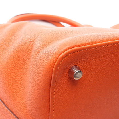 ツールボックス26 ハンドバッグ エバーカラー オレンジ シルバー金具 □R刻印 エルメス バッグ HERMES