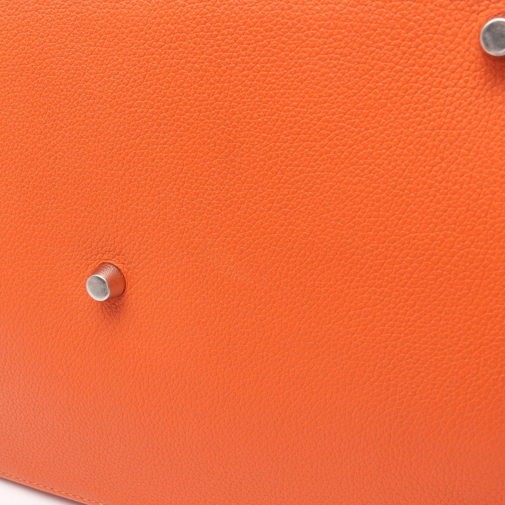 ツールボックス26 ハンドバッグ エバーカラー オレンジ シルバー金具 □R刻印 エルメス バッグ HERMES
