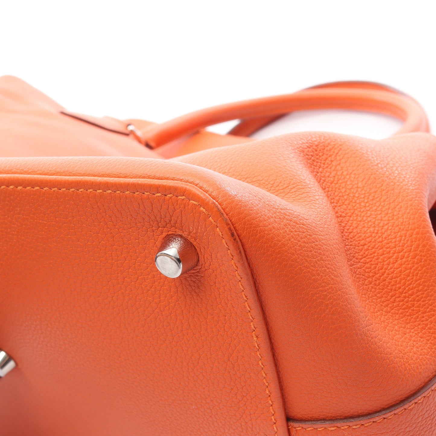 ツールボックス26 ハンドバッグ エバーカラー オレンジ シルバー金具 □R刻印 エルメス バッグ HERMES