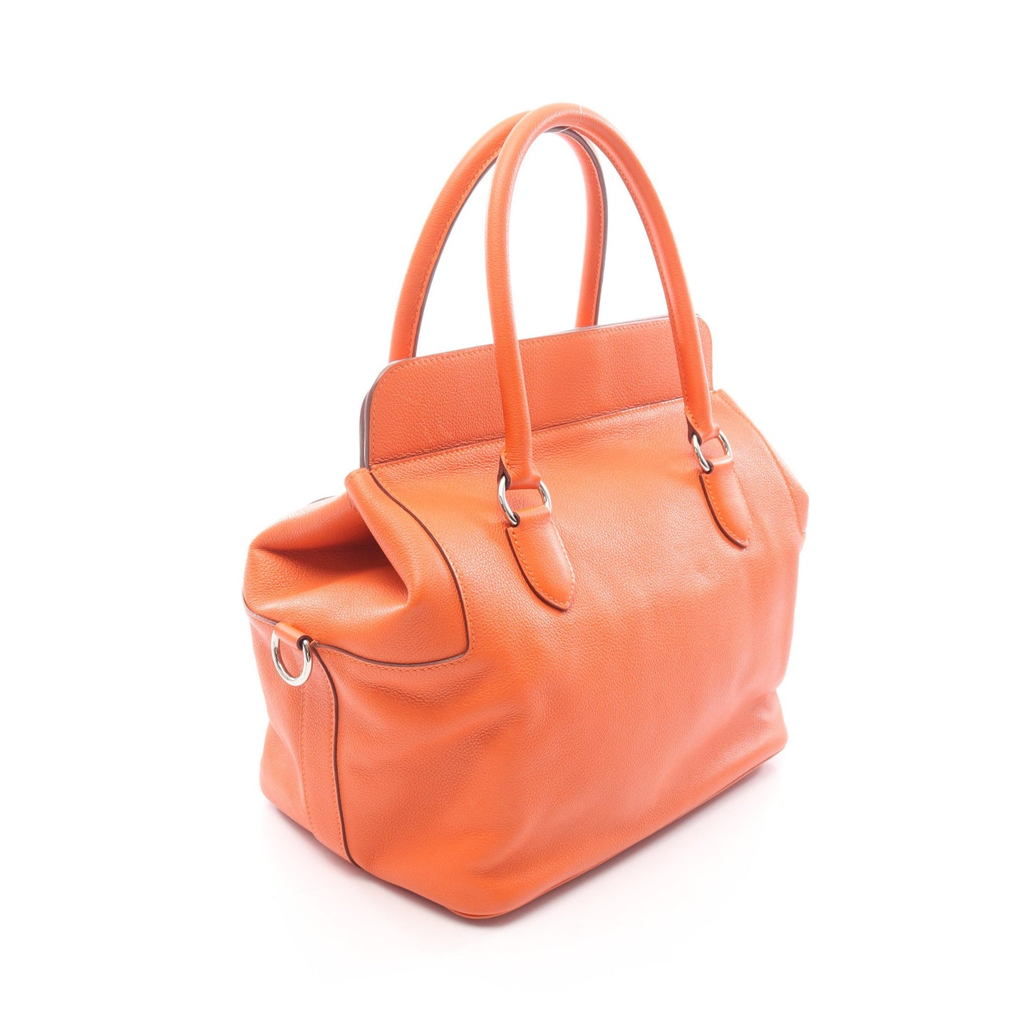 ツールボックス26 ハンドバッグ エバーカラー オレンジ シルバー金具 □R刻印 エルメス バッグ HERMES