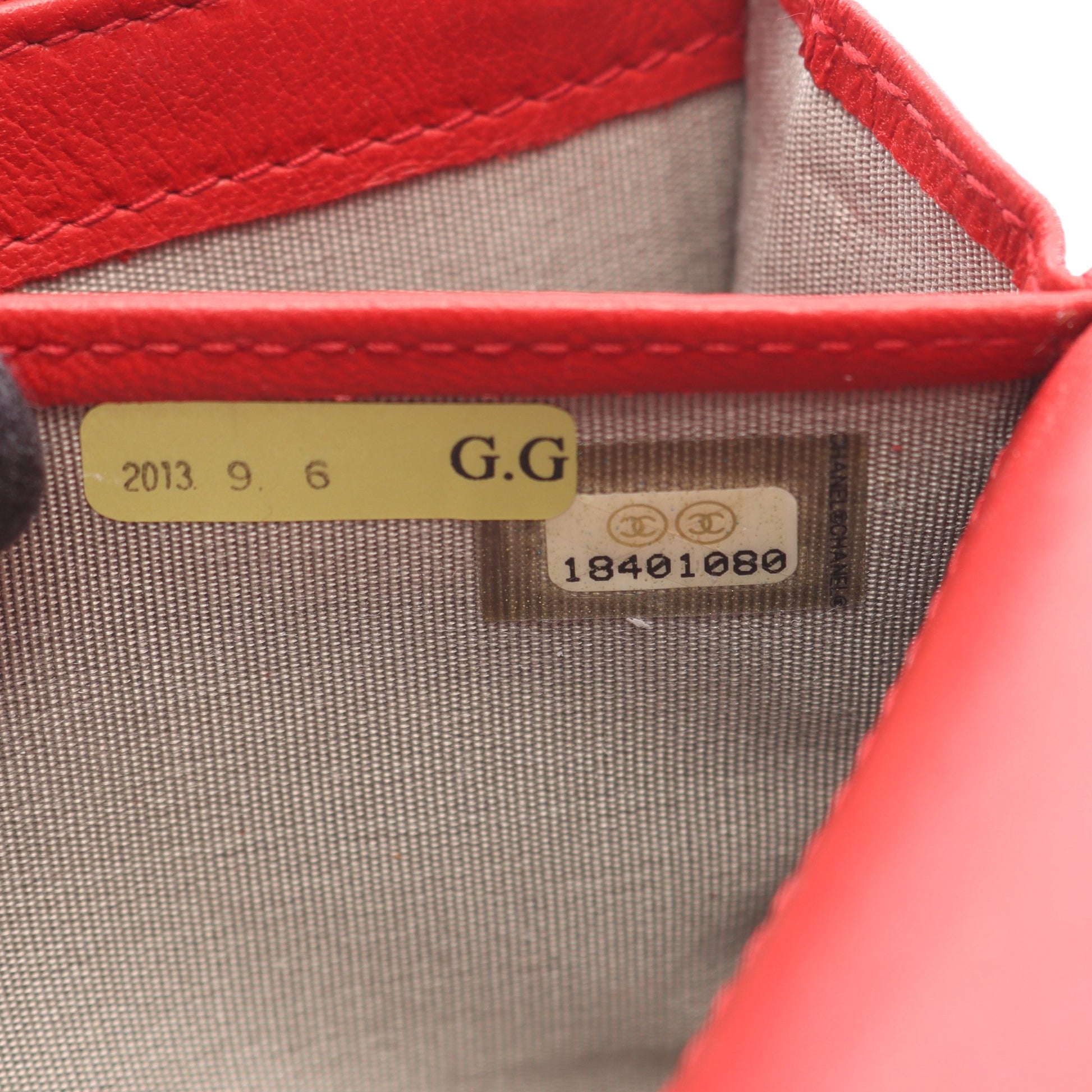 ボーイシャネル 二つ折り長財布 ラムスキン レッド シルバー金具 シャネル 財布・小物 CHANEL