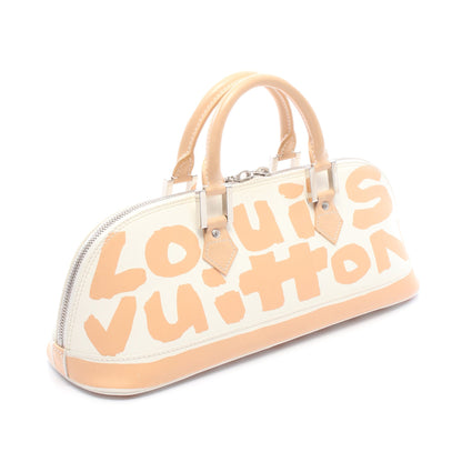 アルマ ホリゾンタル モノグラムグラフィティ ハンドバッグ レザー オフホワイト ベージュ ルイヴィトン バッグ LOUIS VUITTON