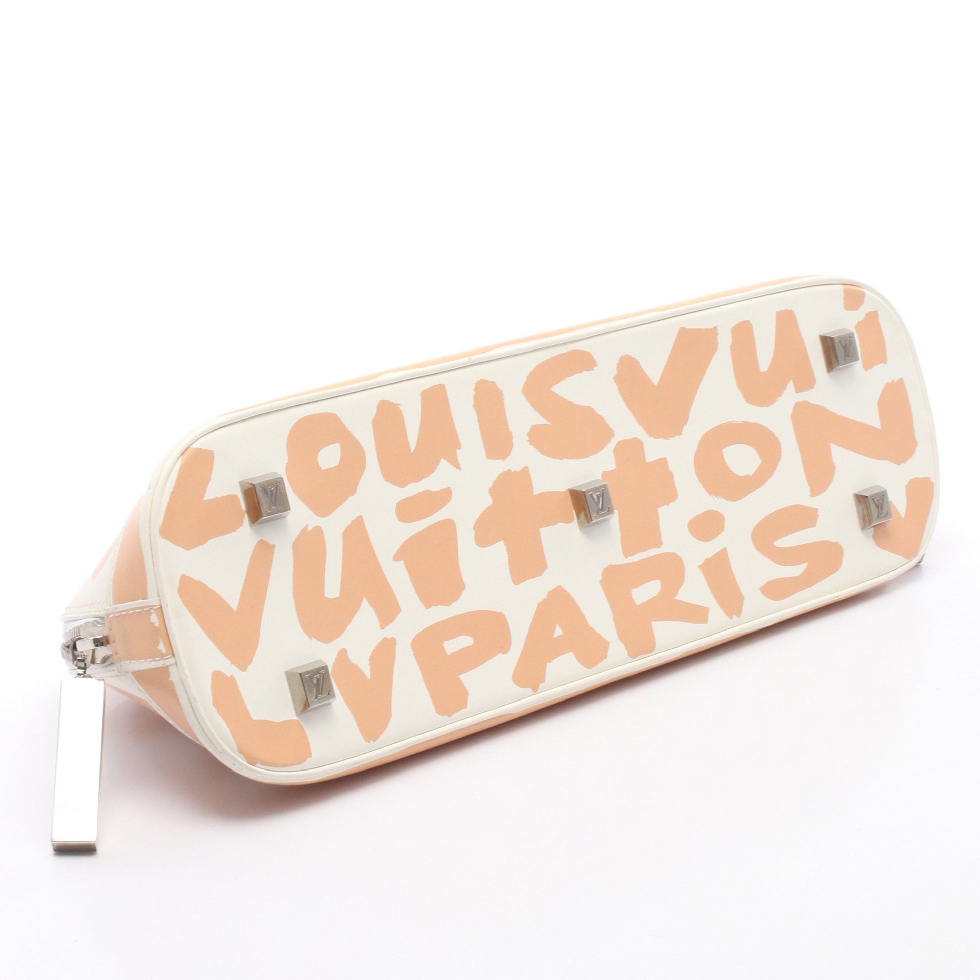 アルマ ホリゾンタル モノグラムグラフィティ ハンドバッグ レザー オフホワイト ベージュ ルイヴィトン バッグ LOUIS VUITTON