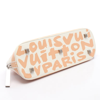 アルマ ホリゾンタル モノグラムグラフィティ ハンドバッグ レザー オフホワイト ベージュ ルイヴィトン バッグ LOUIS VUITTON
