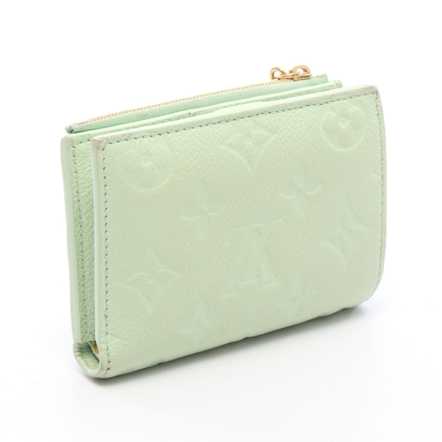 LV × TM ポルトフォイユ リサ モノグラムアンプラント グリーンティー パンダ 二つ折り財布 レザー ライトグリーン ルイヴィトン 財布・小物 LOUIS VUITTON