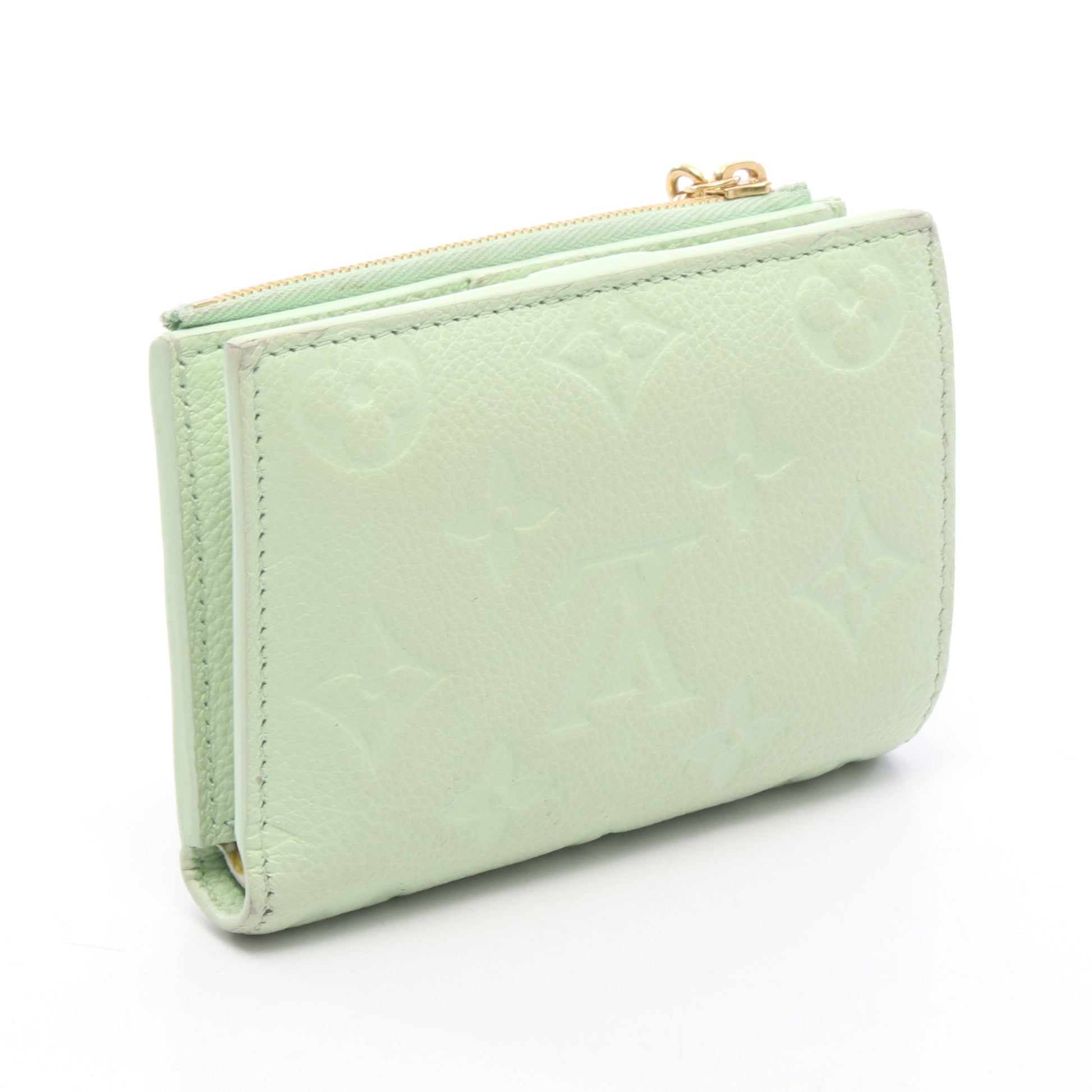 LV × TM ポルトフォイユ リサ モノグラムアンプラント グリーンティー パンダ 二つ折り財布 レザー ライトグリーン ルイヴィトン 財布・小物 LOUIS VUITTON