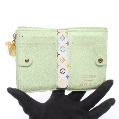 LV × TM ポルトフォイユ リサ モノグラムアンプラント グリーンティー パンダ 二つ折り財布 レザー ライトグリーン ルイヴィトン 財布・小物 LOUIS VUITTON