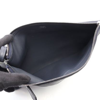 ウルトラプラGM ブルーニュイ ショルダーバッグ エバーカラー ネイビー シルバー金具 Y刻印 エルメス バッグ HERMES