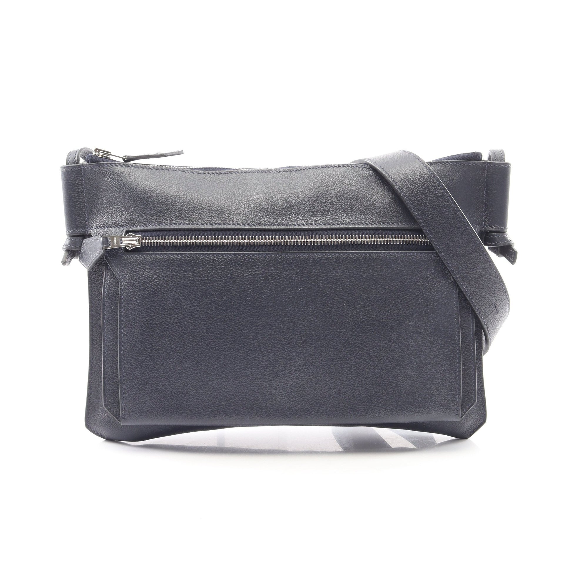 ウルトラプラGM ブルーニュイ ショルダーバッグ エバーカラー ネイビー シルバー金具 Y刻印 エルメス バッグ HERMES