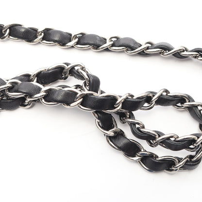 ミニマトラッセ チェーンショルダーバッグ ラムスキン ブラック シルバー金具 シャネル バッグ CHANEL