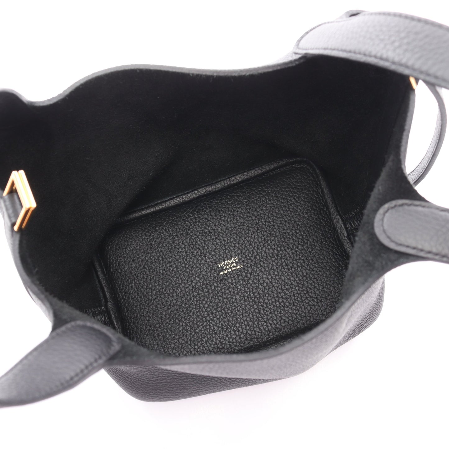 ピコタンロックPM ハンドバッグ トリヨンクレマンス ブラック ゴールド金具 K刻印 エルメス バッグ HERMES