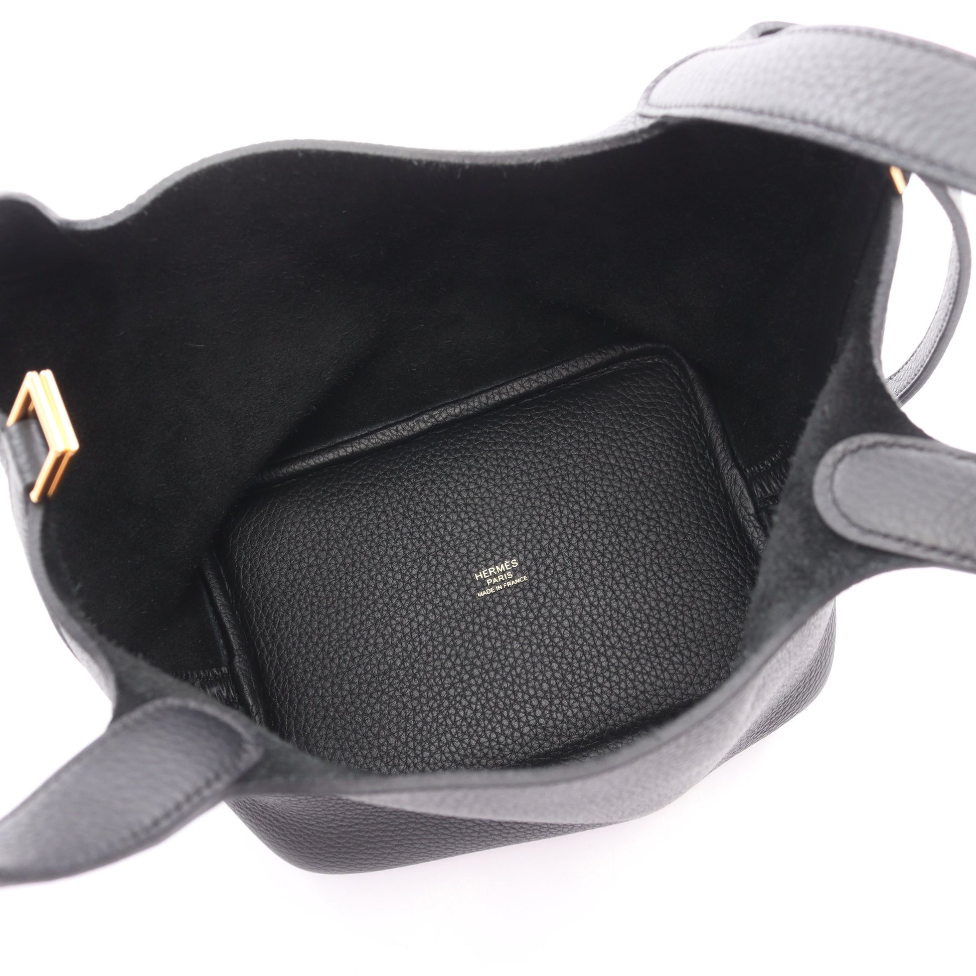 ピコタンロックPM ハンドバッグ トリヨンクレマンス ブラック ゴールド金具 K刻印 エルメス バッグ HERMES
