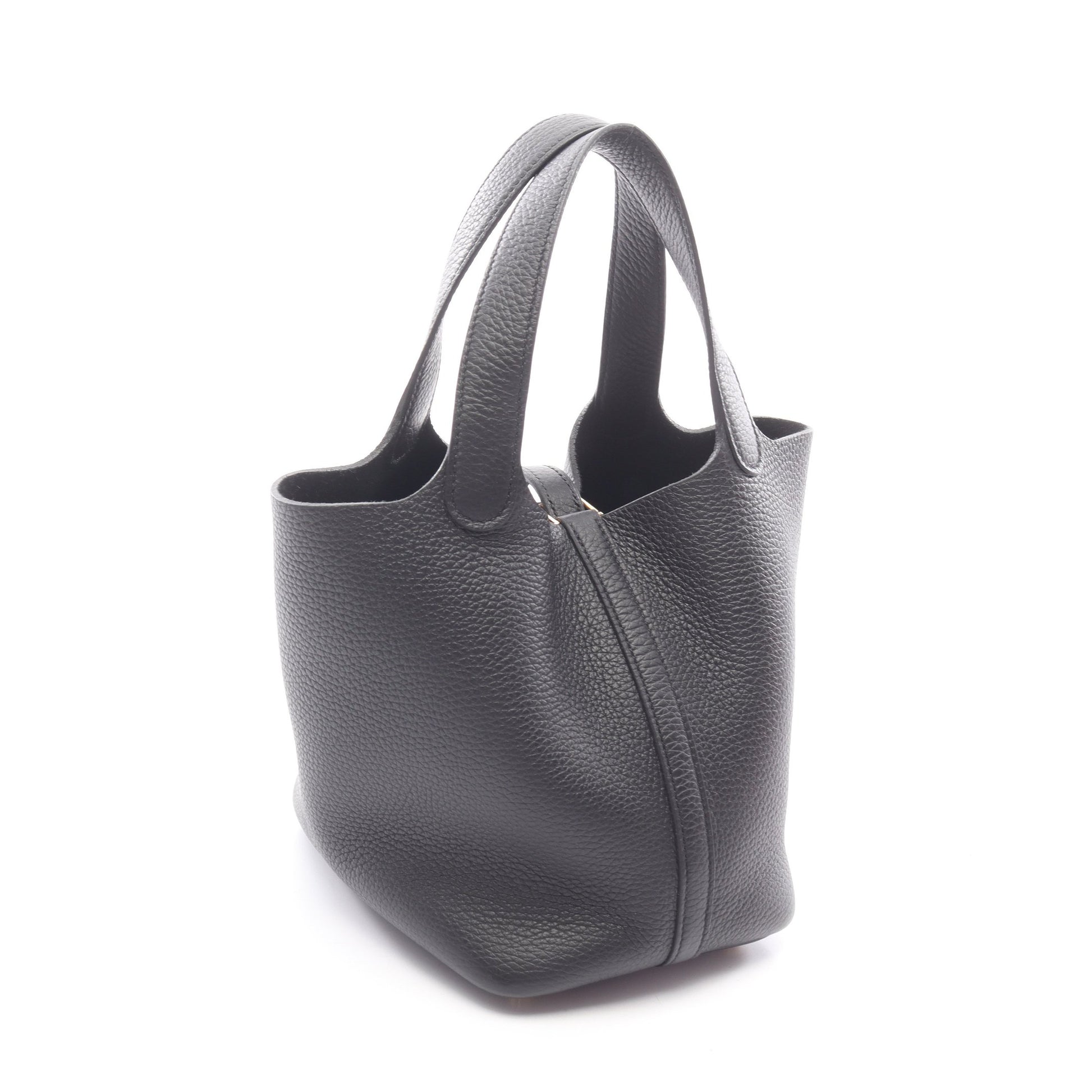 ピコタンロックPM ハンドバッグ トリヨンクレマンス ブラック ゴールド金具 K刻印 エルメス バッグ HERMES