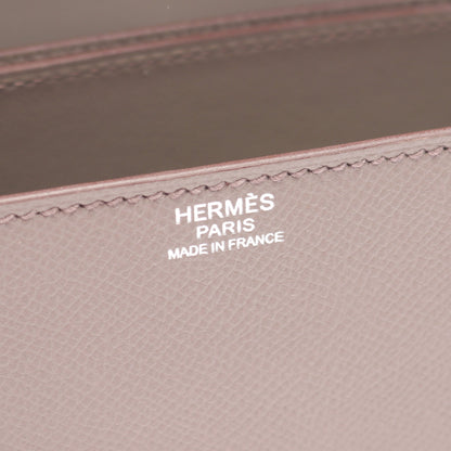 モザイク 24-17 エタン ショルダーバッグ ヴォーエプソン グレーベージュ シルバー金具 D刻印 エルメス バッグ HERMES