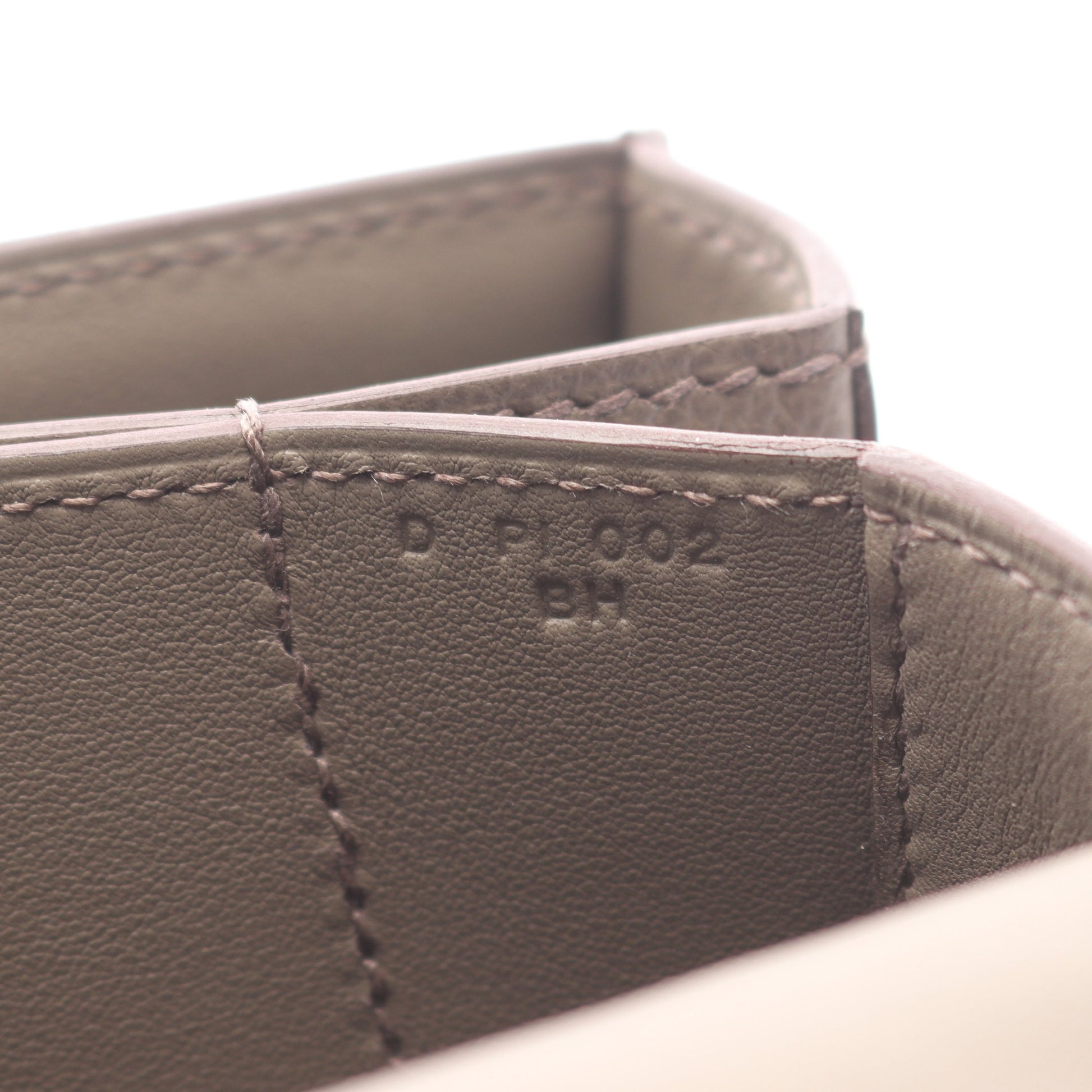 モザイク 24-17 エタン ショルダーバッグ ヴォーエプソン グレーベージュ シルバー金具 D刻印 エルメス バッグ HERMES