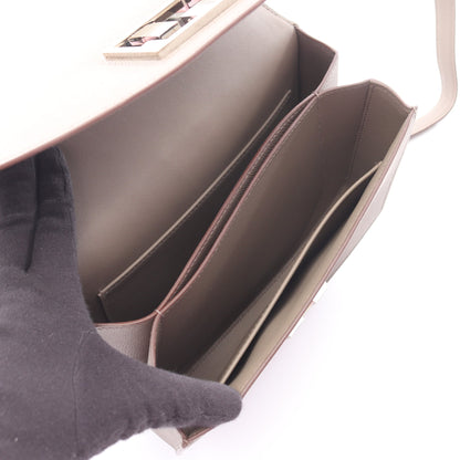 モザイク 24-17 エタン ショルダーバッグ ヴォーエプソン グレーベージュ シルバー金具 D刻印 エルメス バッグ HERMES