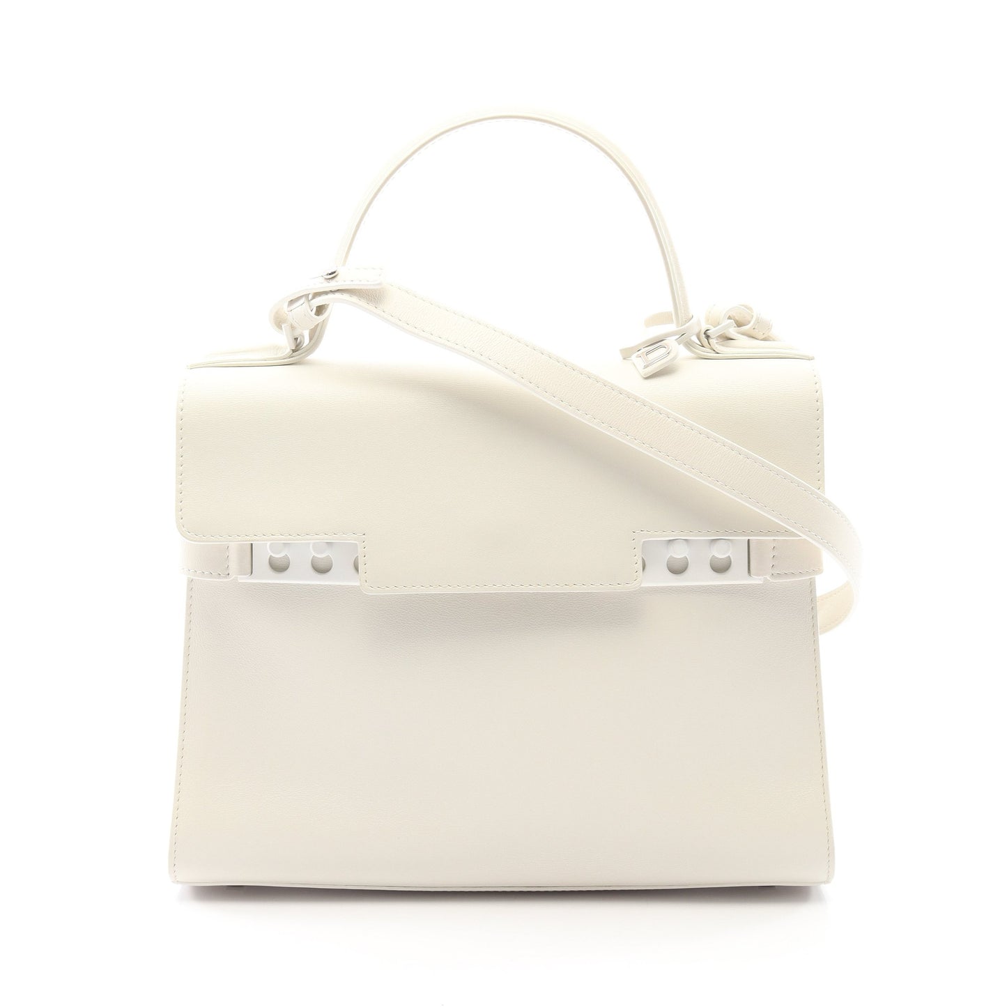 タンペートMM 2WAY ハンドバッグ レザー ホワイト デルヴォー バッグ DELVAUX