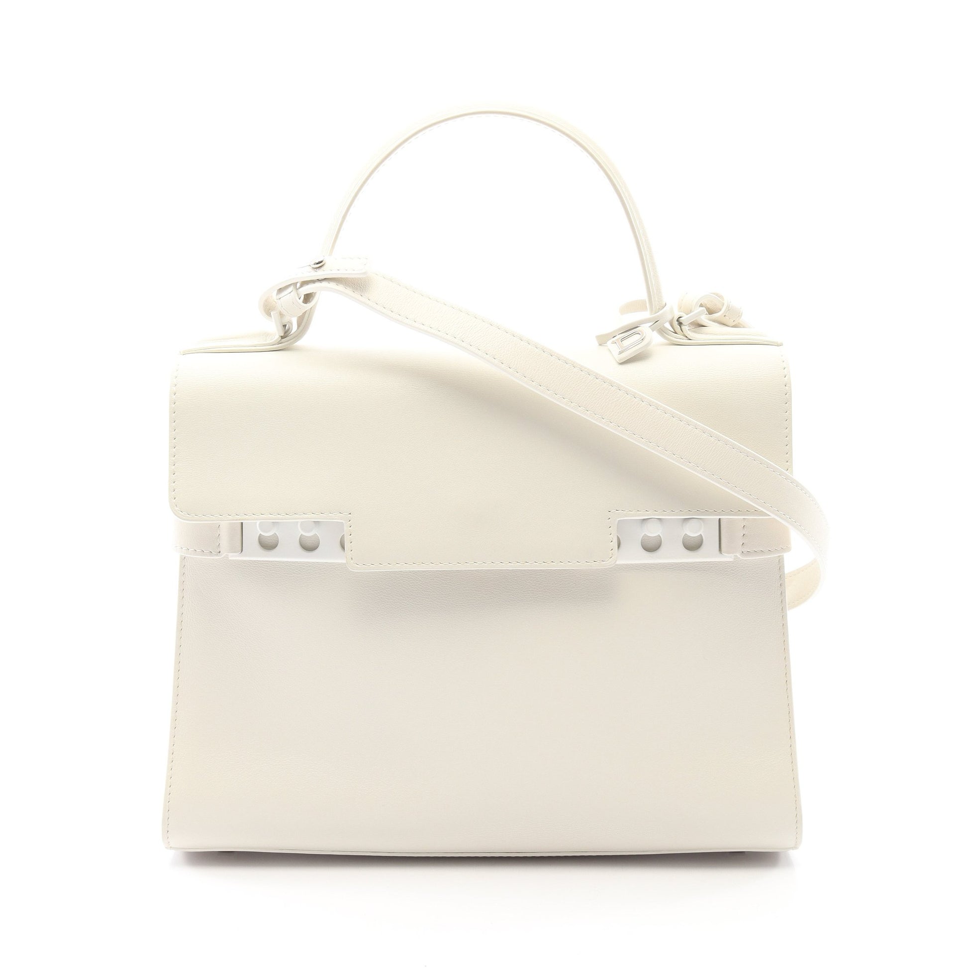 タンペートMM 2WAY ハンドバッグ レザー ホワイト デルヴォー バッグ DELVAUX