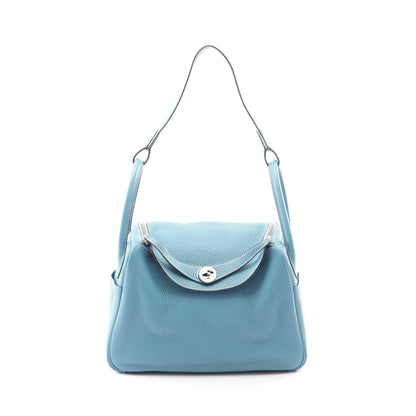リンディ30 ブルージーン ショルダーバッグ トリヨンクレマンス ブルー シルバー金具 □R刻印 エルメス バッグ HERMES