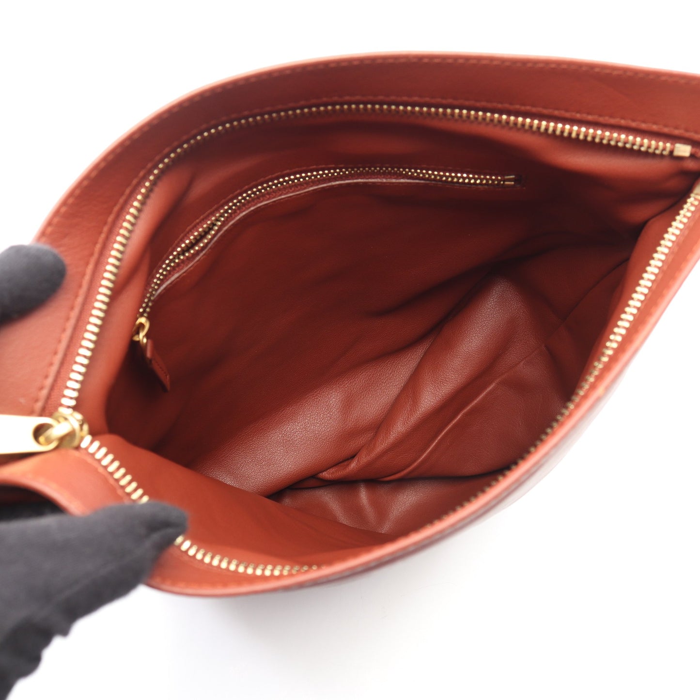 BVツイスト ハンドバッグ レザー レッドブラウン ボッテガヴェネタ バッグ BOTTEGA VENETA