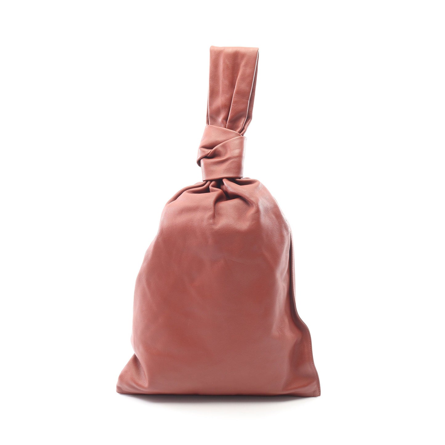 BVツイスト ハンドバッグ レザー レッドブラウン ボッテガヴェネタ バッグ BOTTEGA VENETA