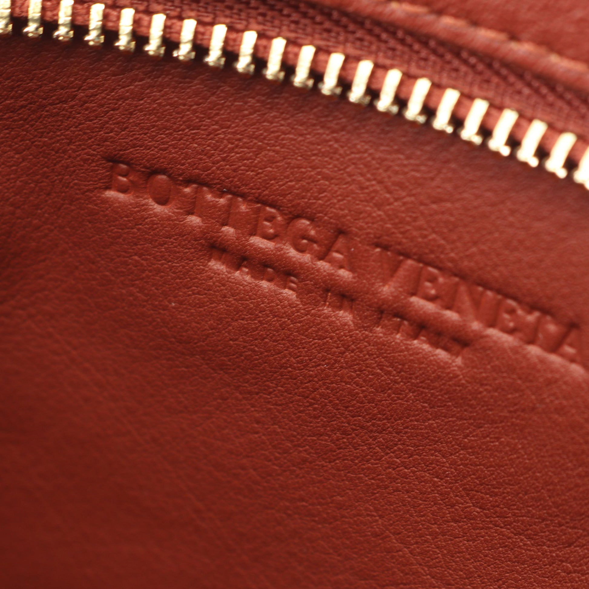 BVツイスト ハンドバッグ レザー レッドブラウン ボッテガヴェネタ バッグ BOTTEGA VENETA