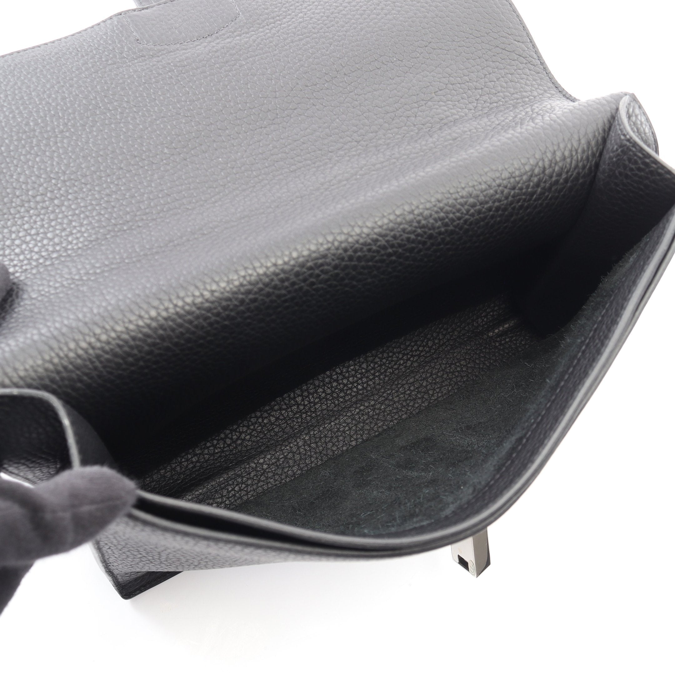 美品 エルメス テルリ ブラック グレインレザー ビジネス ブリーフケース HERMES（エルメス） ◇エルメス◇メンズ ブリーフケース テルリ