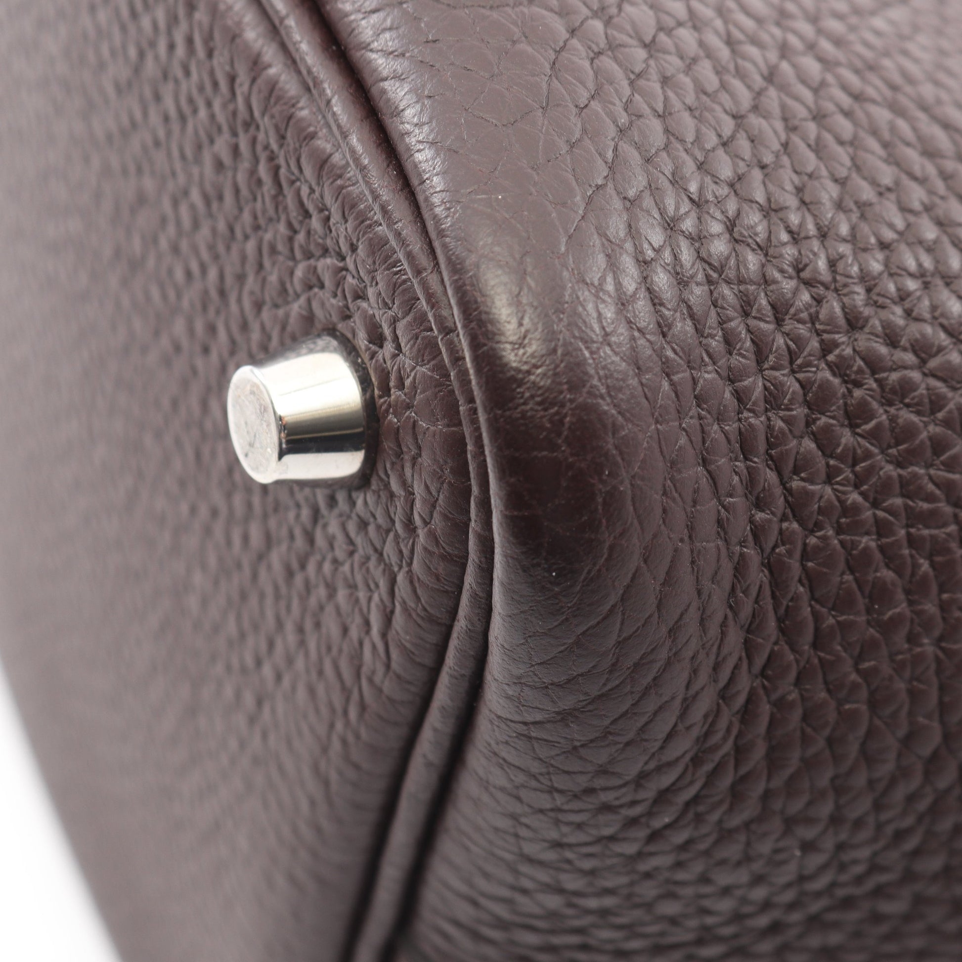 ピコタンロックPM ルージュセリエ ハンドバッグ トリヨンクレマンス ダークブラウン シルバー金具 Z刻印 エルメス バッグ HERMES