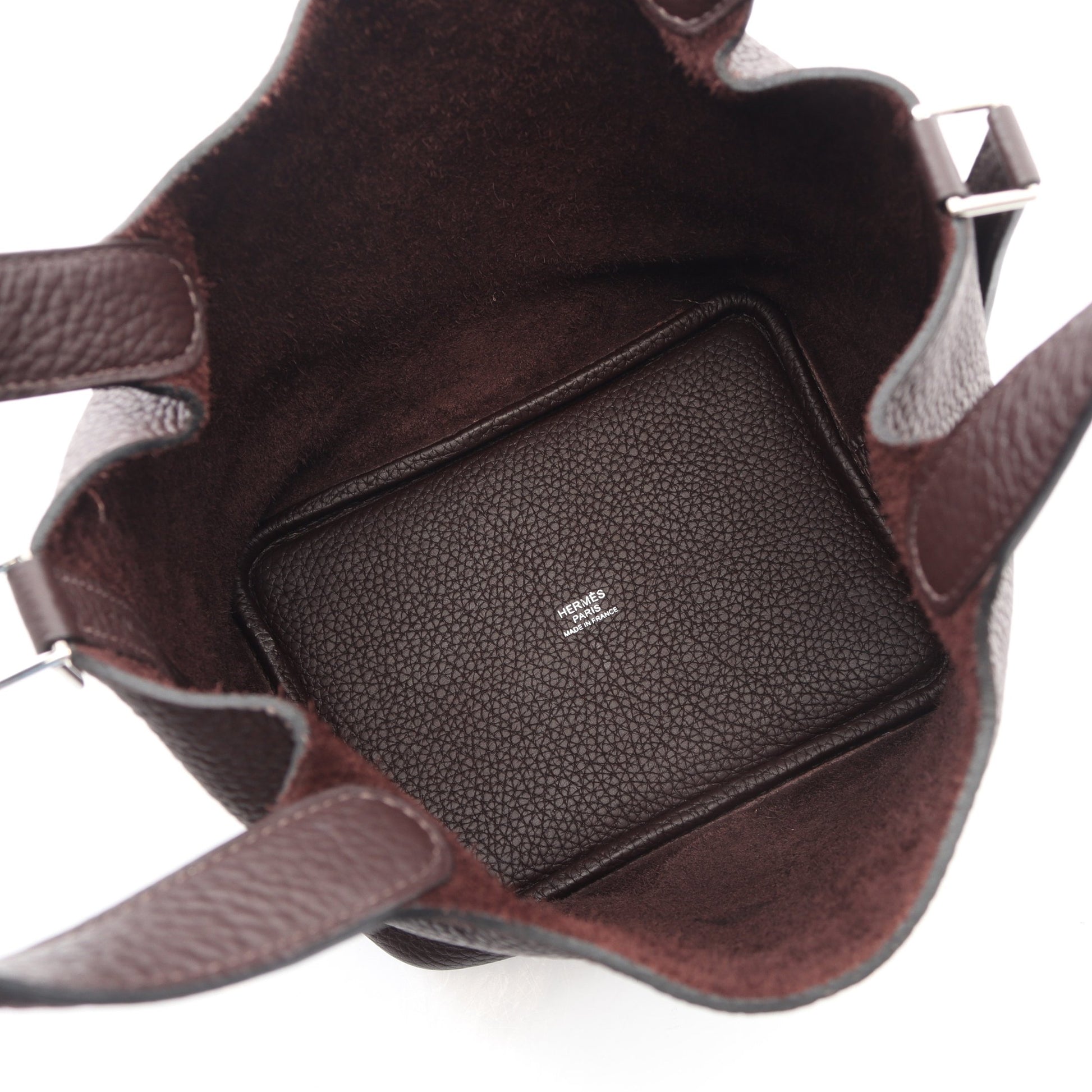 ピコタンロックPM ルージュセリエ ハンドバッグ トリヨンクレマンス ダークブラウン シルバー金具 Z刻印 エルメス バッグ HERMES