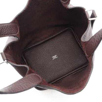 ピコタンロックPM ルージュセリエ ハンドバッグ トリヨンクレマンス ダークブラウン シルバー金具 Z刻印 エルメス バッグ HERMES