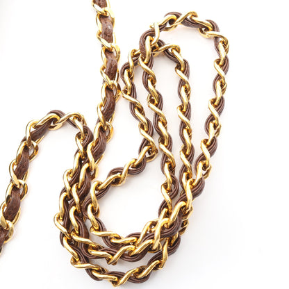 マトラッセ チェーンショルダーバッグ キャビアスキン ダークブラウン ゴールド金具 ヴィンテージ シャネル バッグ CHANEL