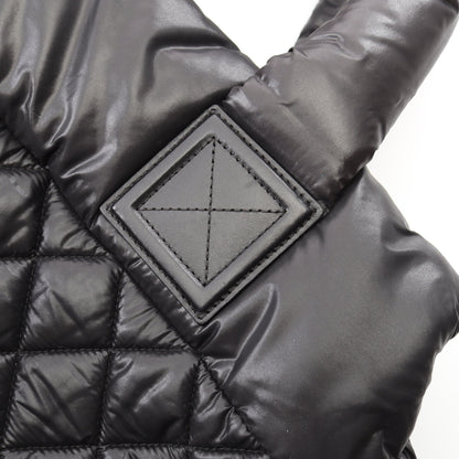 コココクーン ハンドバッグ ナイロン レザー ブラック シルバー金具 シャネル バッグ CHANEL