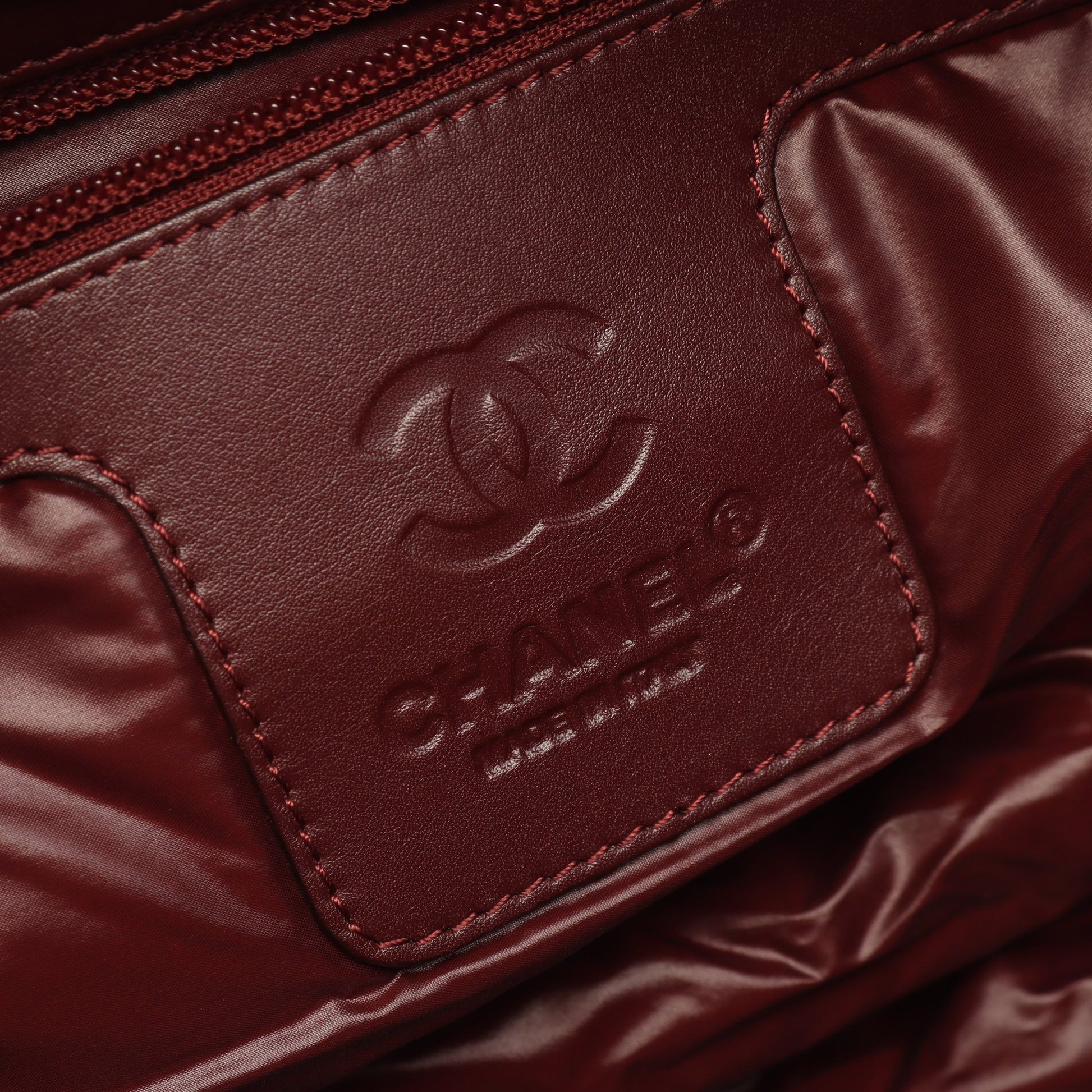 コココクーン ハンドバッグ ナイロン レザー ブラック シルバー金具 シャネル バッグ CHANEL