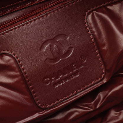 コココクーン ハンドバッグ ナイロン レザー ブラック シルバー金具 シャネル バッグ CHANEL
