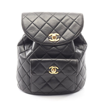 マトラッセ バックパック リュックサック ラムスキン ブラック ゴールド金具 シャネル バッグ CHANEL