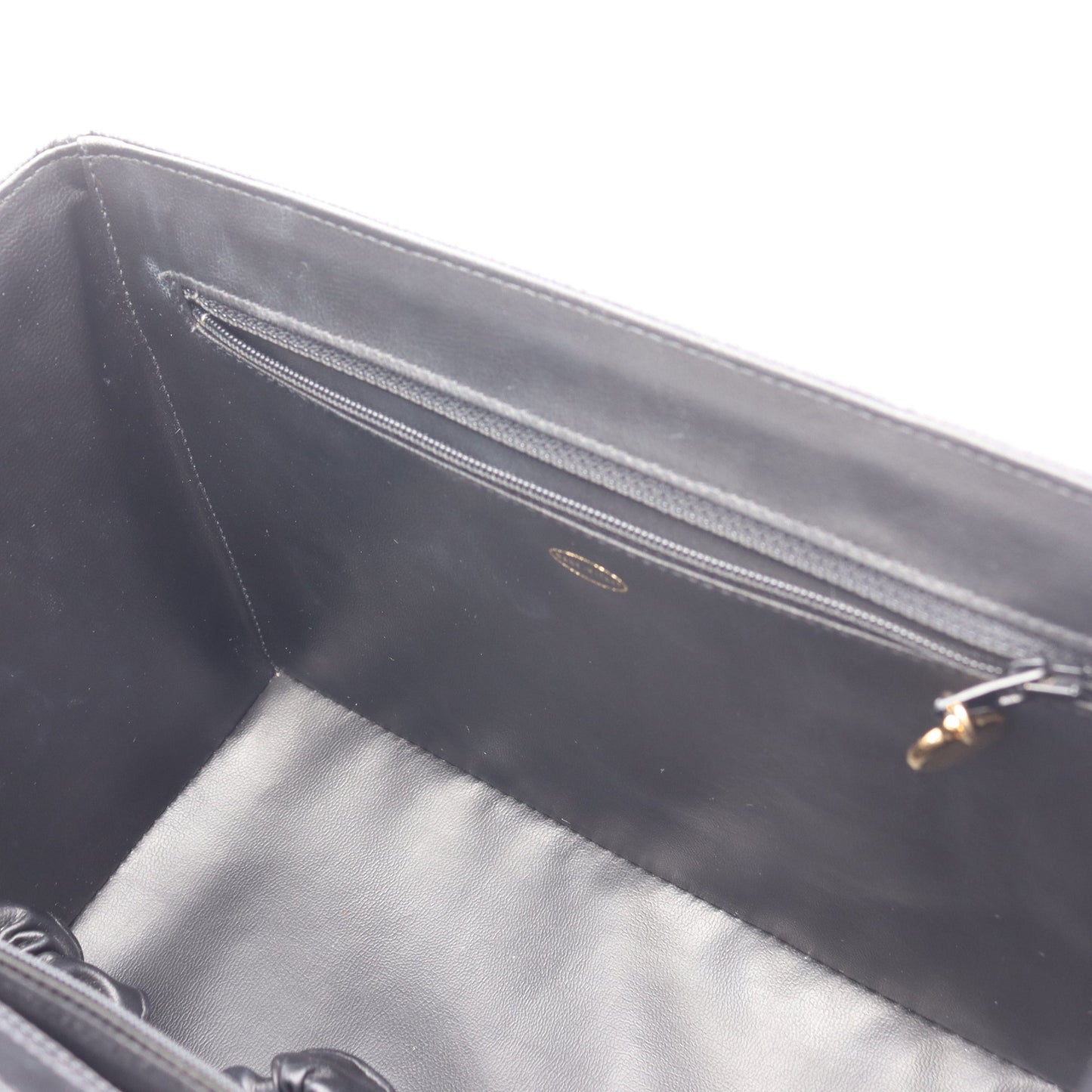 ココマーク 2WAY バニティバッグ キャビアスキン ブラック ゴールド金具 シャネル バッグ CHANEL