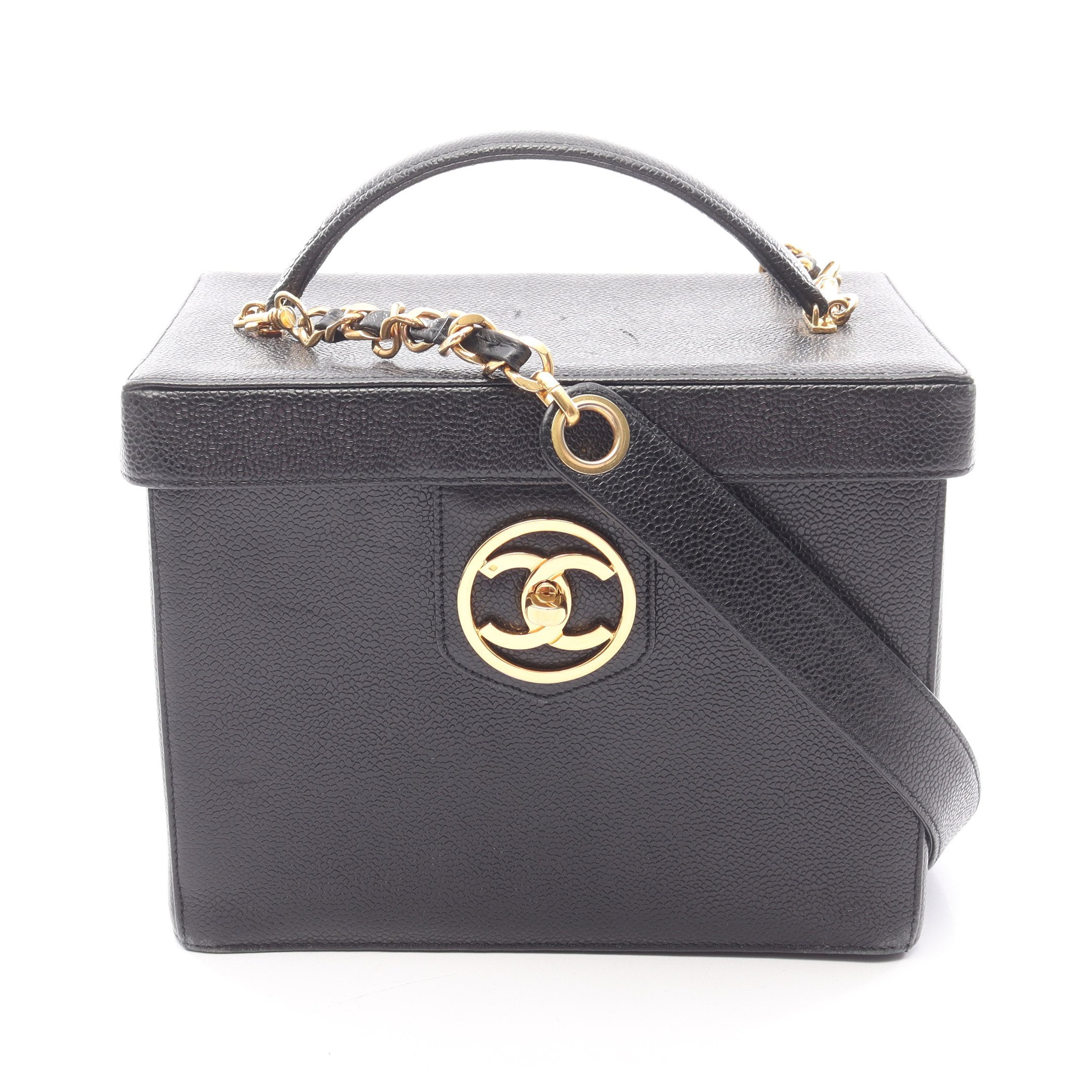 シャネル ハンドバッグ バニティ ココマーク キャビアスキン CHANEL 