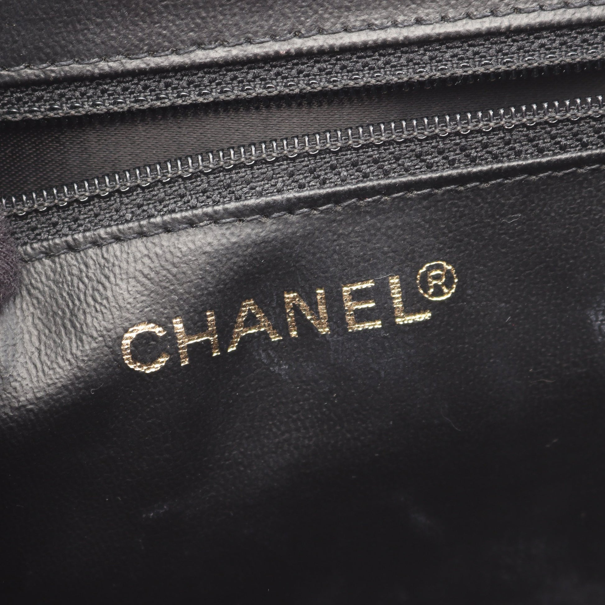 ココマーク 2WAY バニティバッグ キャビアスキン ブラック ゴールド金具 シャネル バッグ CHANEL