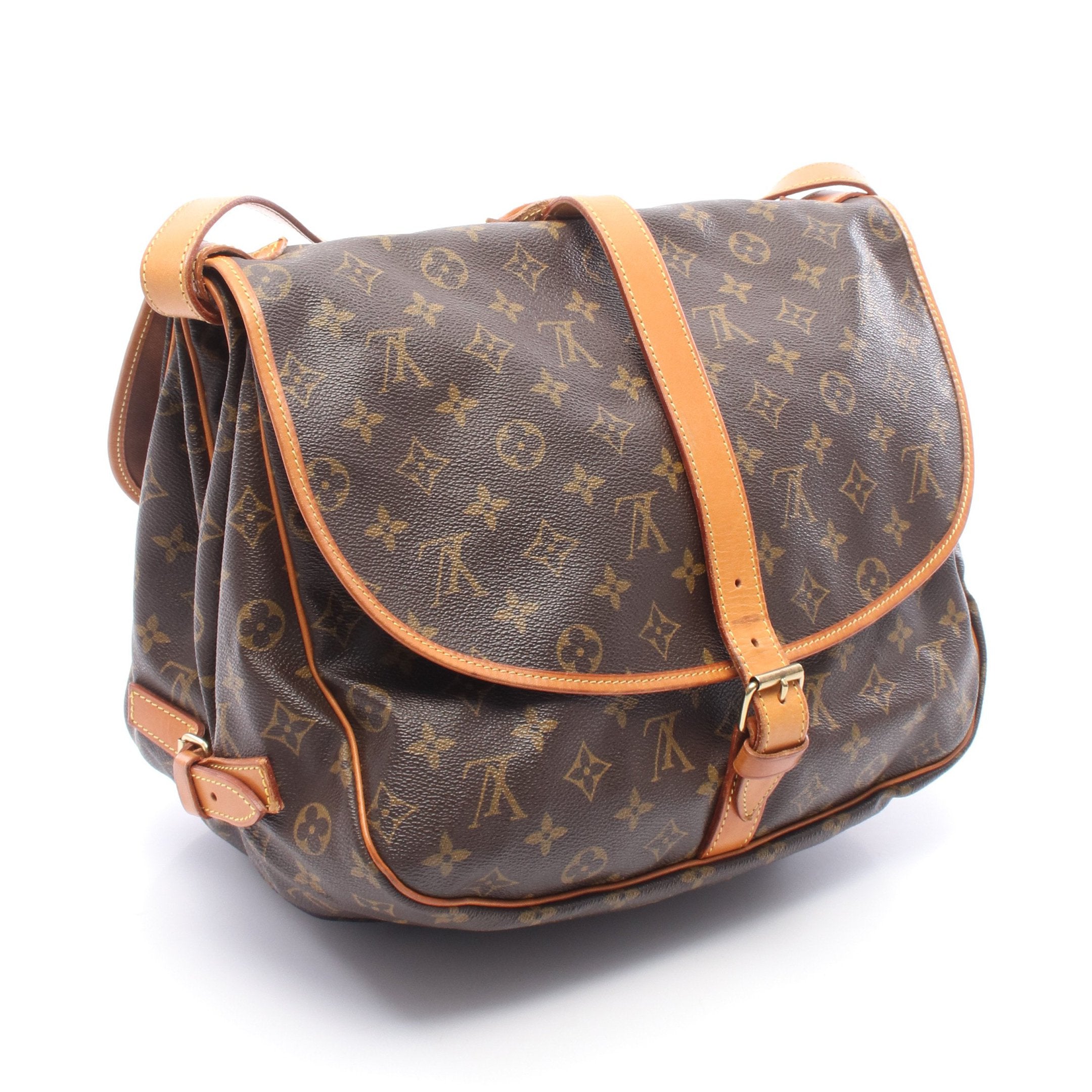 ルイヴィトン モノグラム ソミュール 35 ショルダーバッグ ブラウン LOUIS VUITTON ルイヴィトン ソミュール35 モノグラム ショルダー