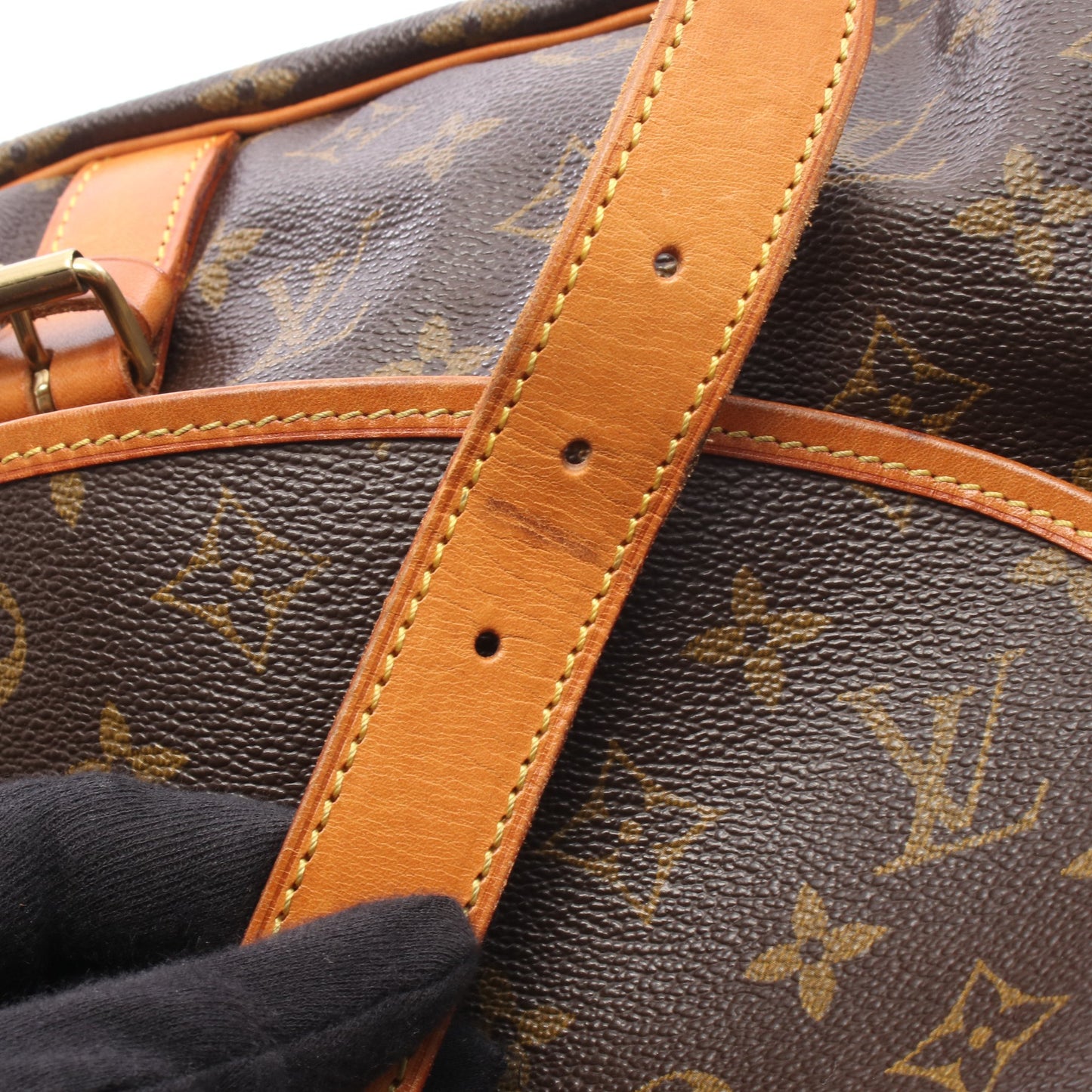 ソミュール35 モノグラム ショルダーバッグ PVC レザー ブラウン ルイヴィトン バッグ LOUIS VUITTON