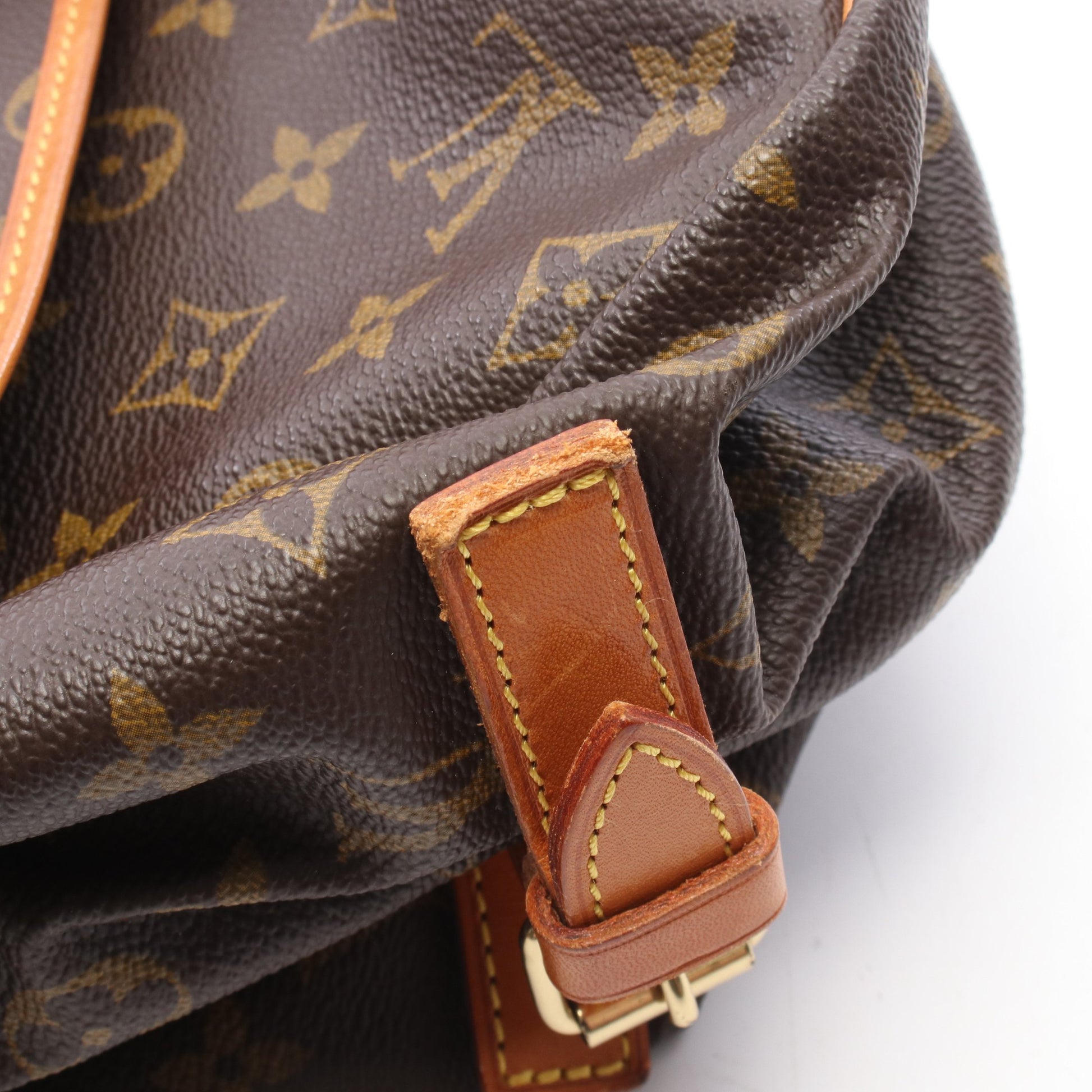 ソミュール35 モノグラム ショルダーバッグ PVC レザー ブラウン ルイヴィトン バッグ LOUIS VUITTON