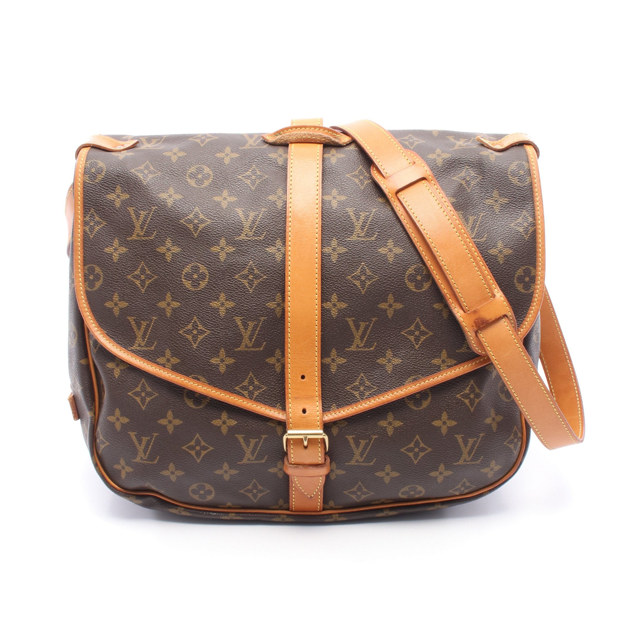 ルイ・ヴィトン LOUIS VUITTON ソミュール30 モノグラム ショルダーバッグ バッグ PVCコーティングキャンバス レザー モノグラム レディース ブラウン系 M42256 【中古】 LOUIS VUITTON - ルイ・ヴィトン LOUIS VUITTON ソミュール30