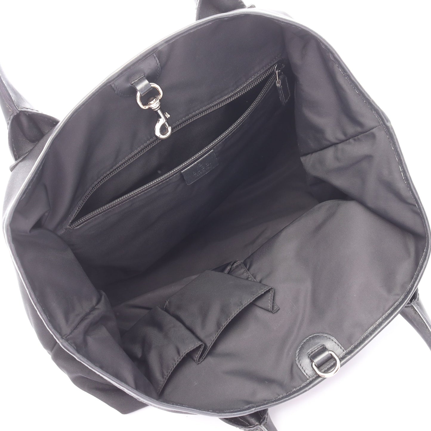 シェリーライン トートバッグ ハンドバッグ トートバッグ ナイロン レザー ブラック グッチ バッグ GUCCI