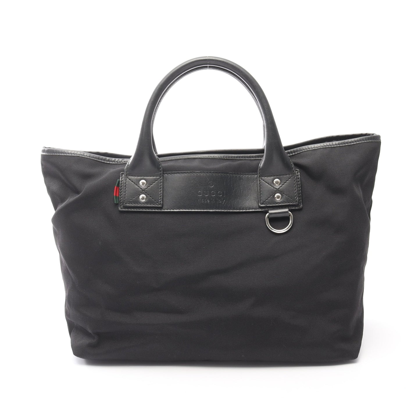 シェリーライン トートバッグ ハンドバッグ トートバッグ ナイロン レザー ブラック グッチ バッグ GUCCI