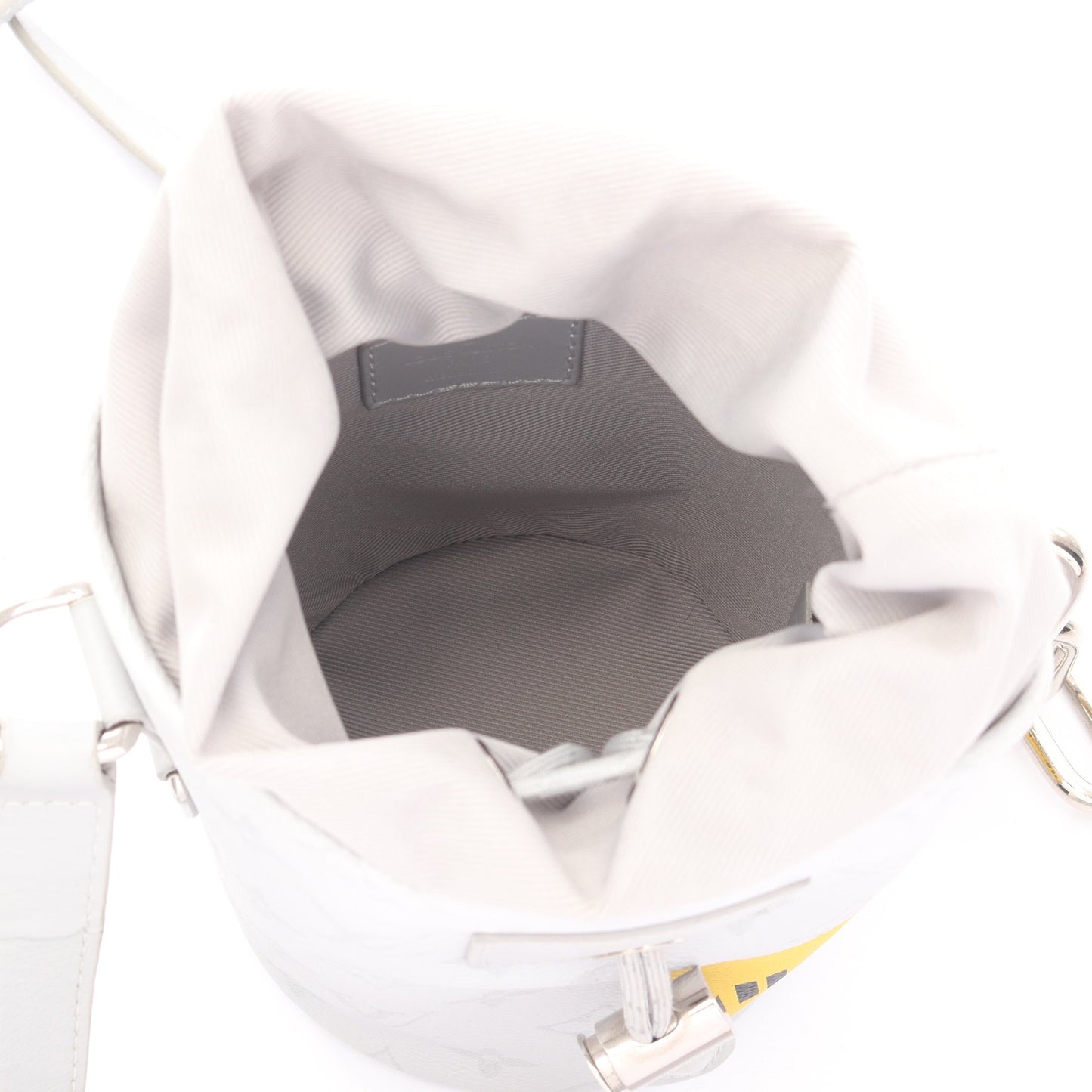 チョークナノバッグ ホワイトモノグラム ショルダーバッグ PVC レザー ホワイト ライトグレー ルイヴィトン バッグ LOUIS VUITTON