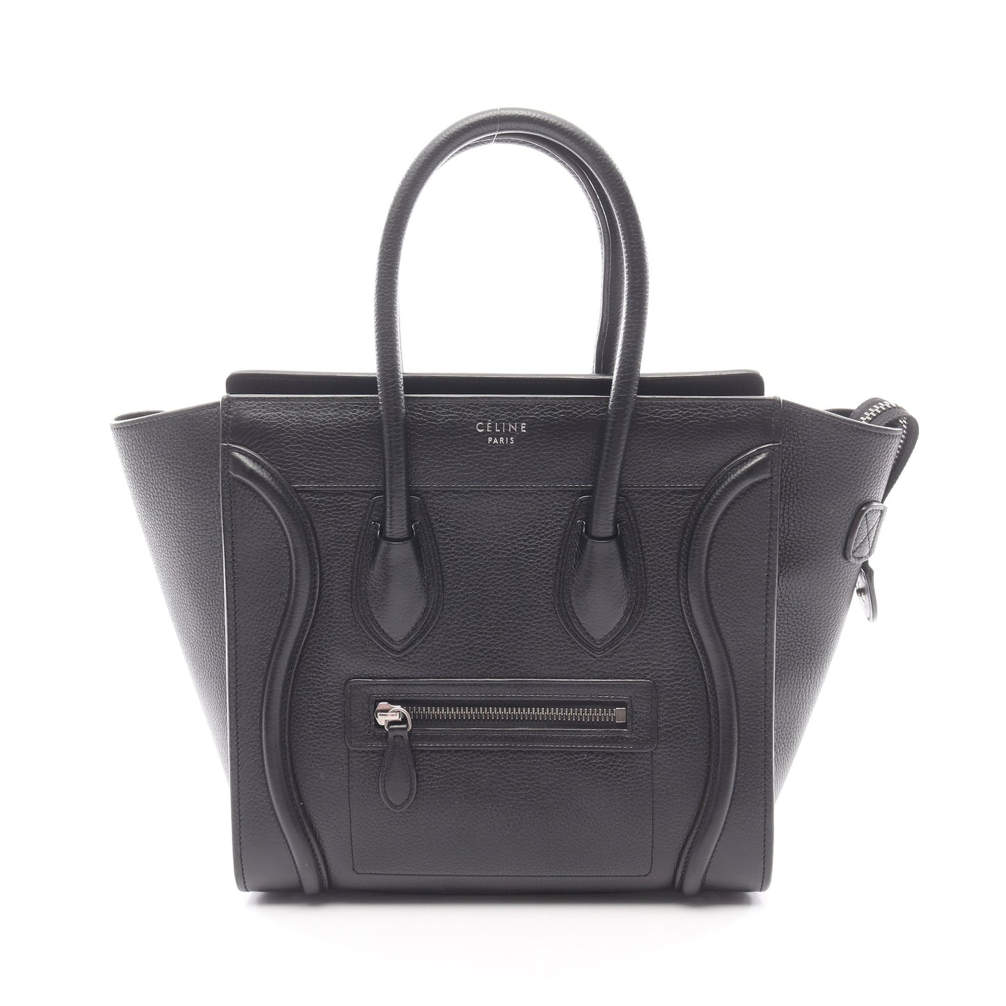 ラゲージ マイクロショッパー ハンドバッグ トートバッグ レザー ブラック セリーヌ バッグ CELINE
