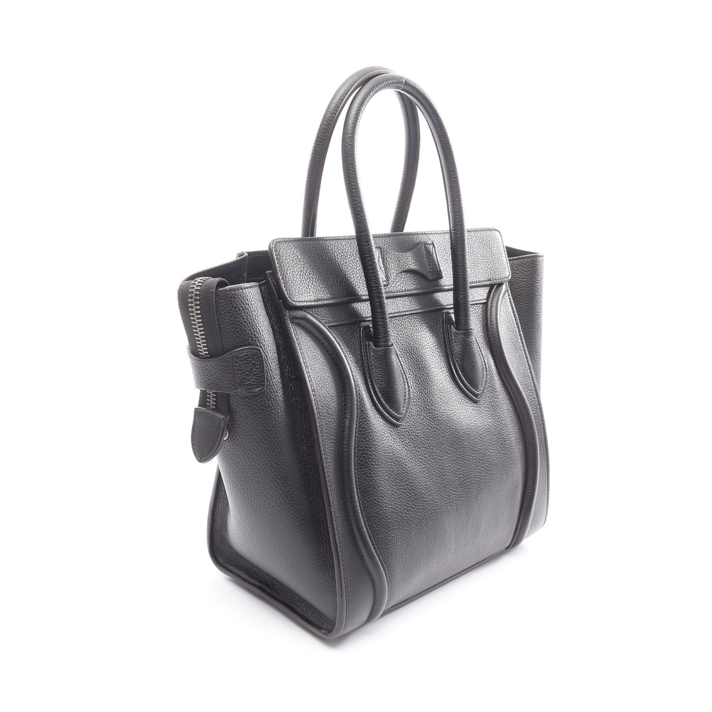 ラゲージ マイクロショッパー ハンドバッグ トートバッグ レザー ブラック セリーヌ バッグ CELINE