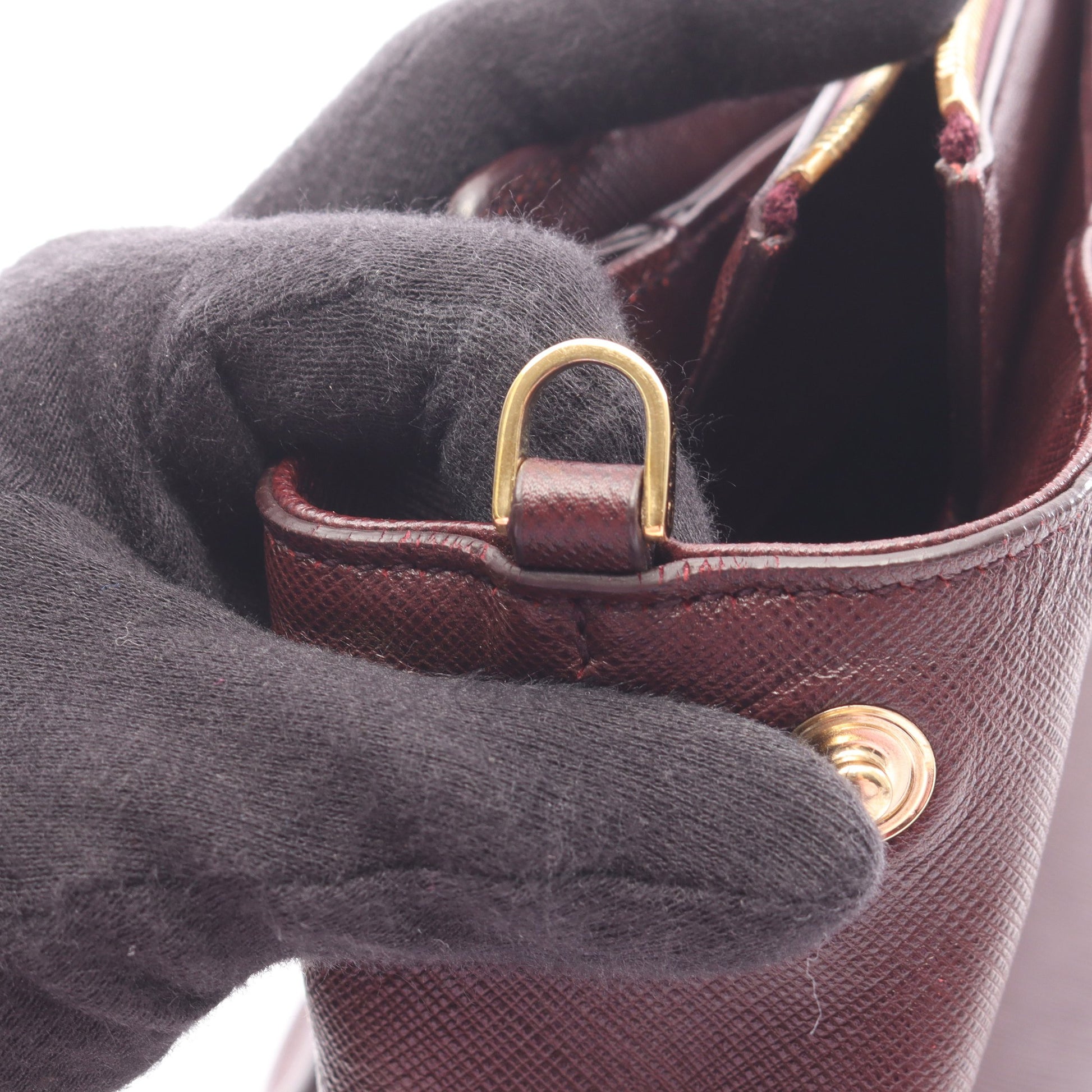 ガンチーニ 2way ハンドバッグ レザー ボルドー サルヴァトーレフェラガモ バッグ Salvatore Ferragamo